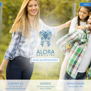 Alora Dentistry website screenshot