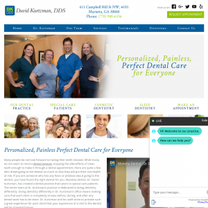 Dr. David Kurtzman – Comprehensive Dental Care website screenshot