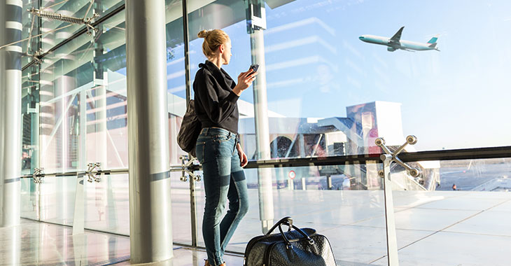 traveler at airport