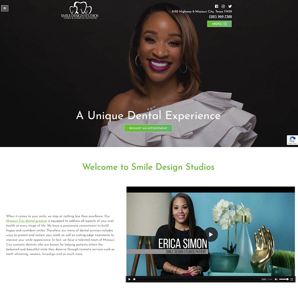 Smile Design Studios website