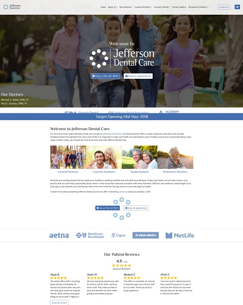 Jefferson Dental Care website