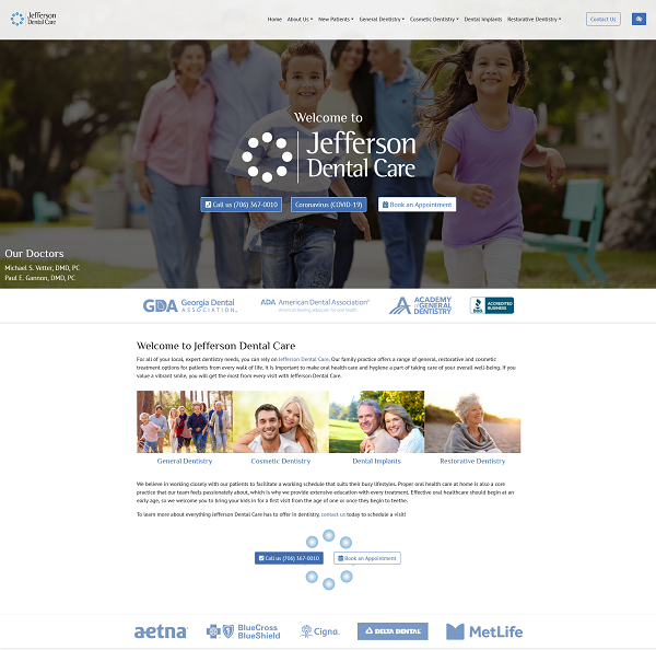 Jefferson Dental Care website