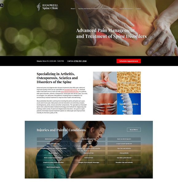 Hanowell Spine Clinic website