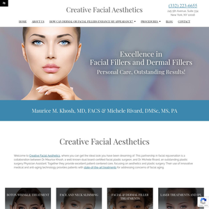 Creative Facial Aesthetics website