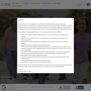 Jefferson Dental Care website