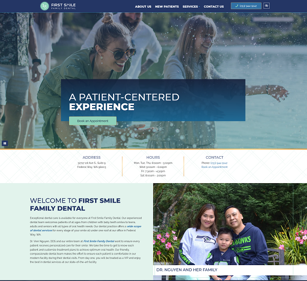 First Smile Family Dental website