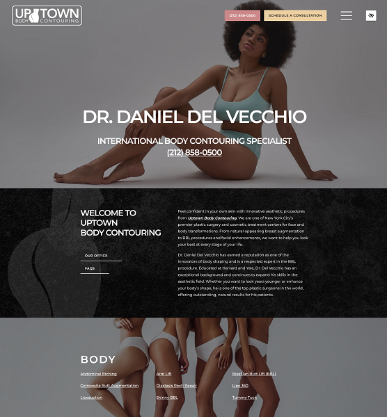 Uptown Body Contouring website