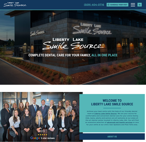 Liberty Lake Smile Source website
