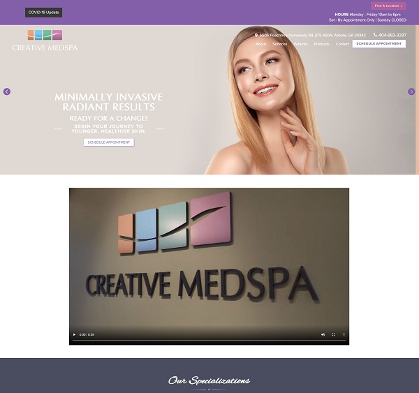 Creative MedSpa website