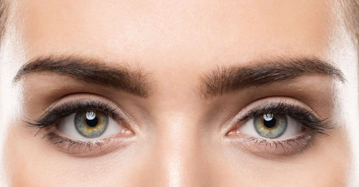 Woman's beautifully-shaped eyes.