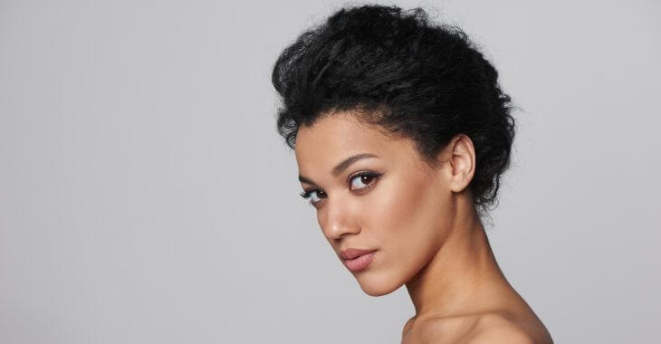Face of a beautiful Afro-American woman