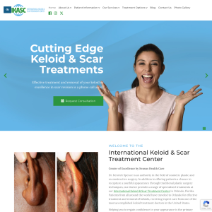 International Keloid & Scar Treatment Center website screenshot