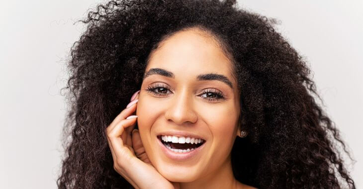 Cheerful Afro-American woman with a perfect smile